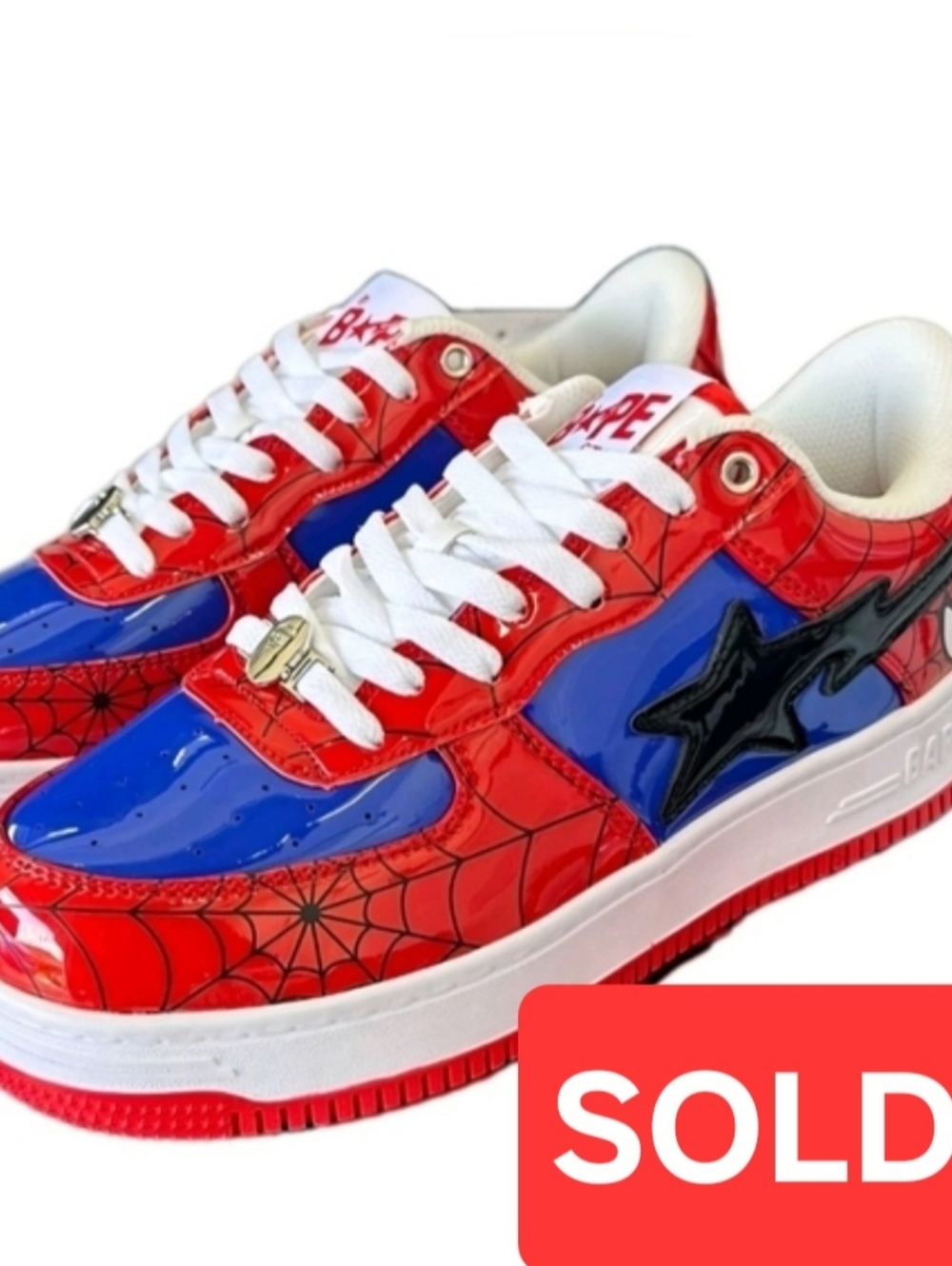 A BATHING APE x Marvel Comics Bape Sta Low 'Spider-Man' US Men's Size 9 - Picture 1 of 5